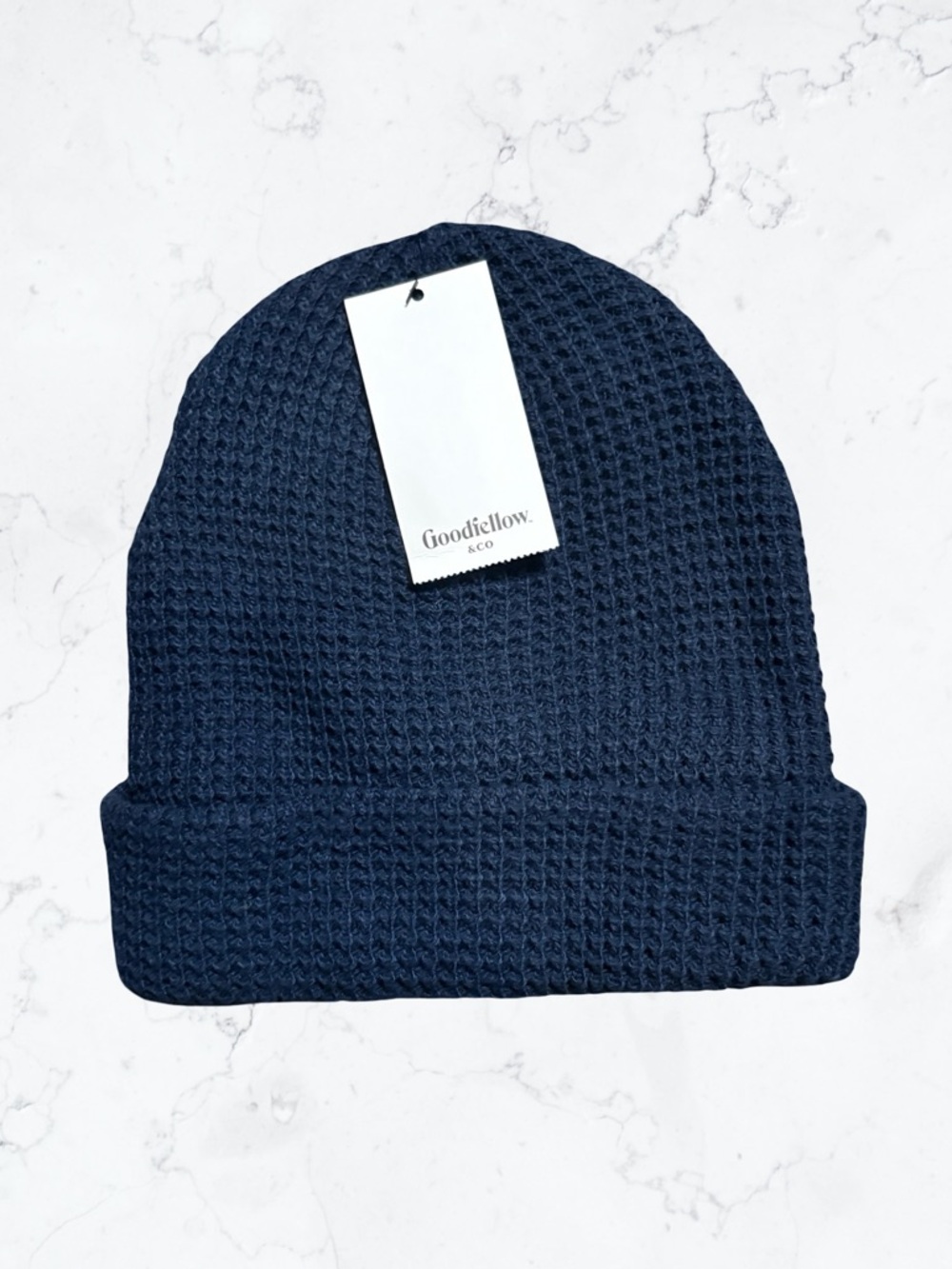 Goodfellow & Co Navy Waffle Knit Cuffed Beanie